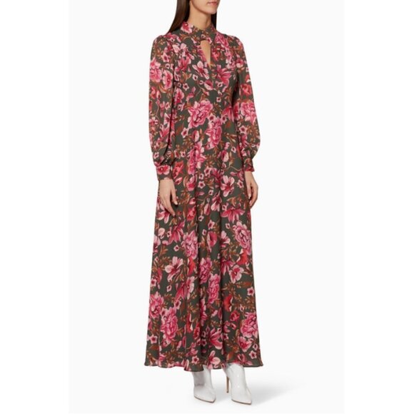 💕FAME & PARTNERS💕 The Capulet Dress ~ Floral Print Maxi Dress Long Sleeve 8 - Picture 8 of 16